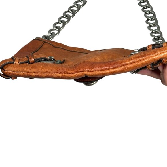 Vintage Y2K Juicy Couture brown Leather Bag with Heavy Chain Strap - Picture 15 of 16